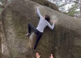 Oriane Bertone realiza primeira ascensão feminina do boulder Karma em Fontainebleau