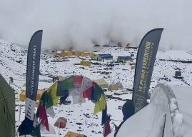 Vídeo aterrorizante mostra avalanche atingindo acampamento base do Manaslu