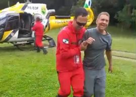Homem é resgatado com vida após duas noites no morro do Araçatuba